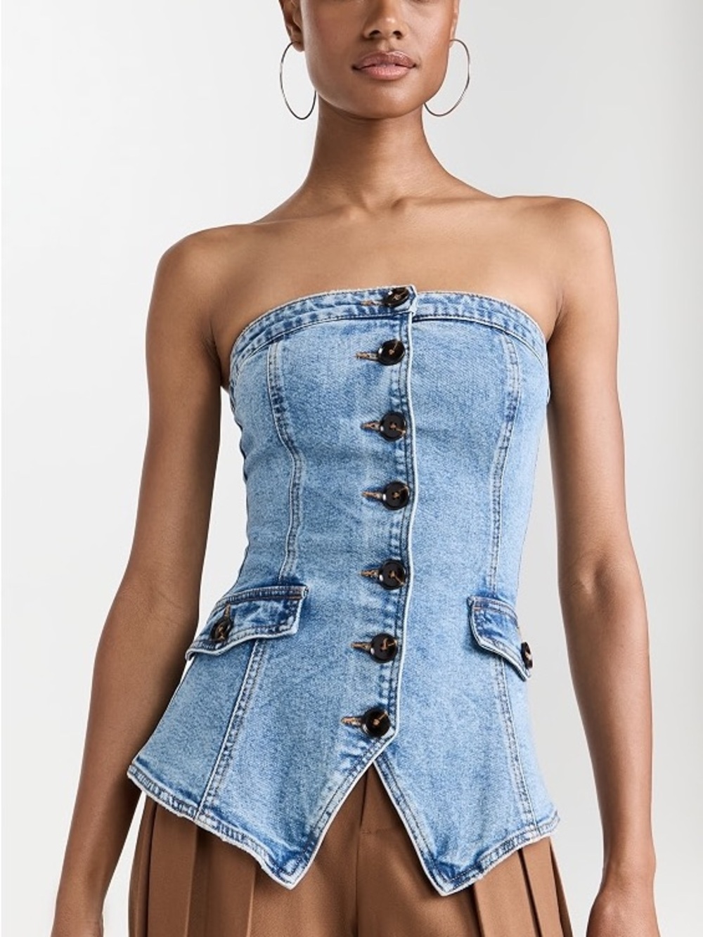 BLANK NYC Denim Top in Own It SIZE SMALL